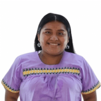 Yutsil Carpintero smiling at the camera against a white background.